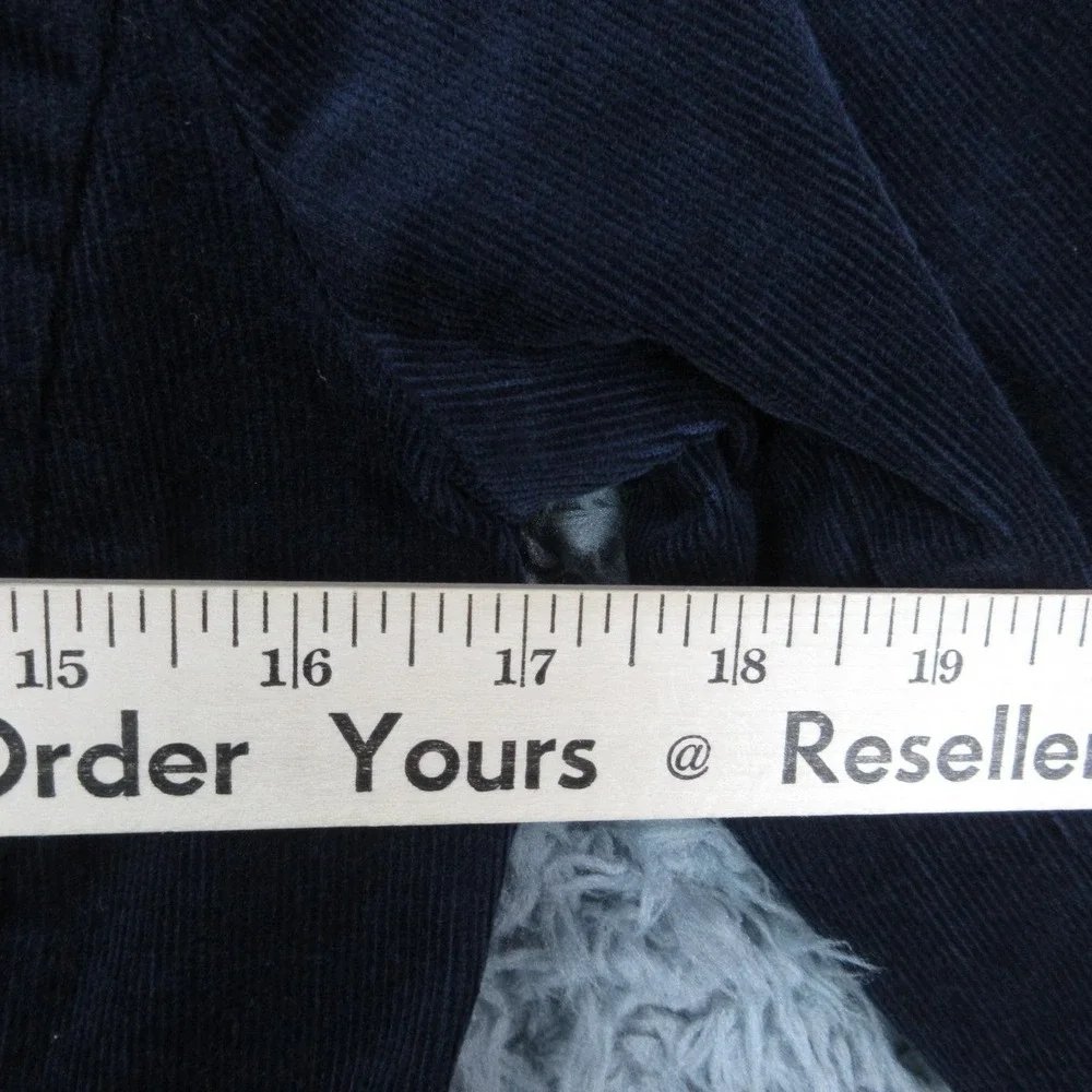 Eileen Fisher Blazer Womens 0 Navy Blue Corduroy Stretch Organic Cotton Jacket - Picture 4 of 16